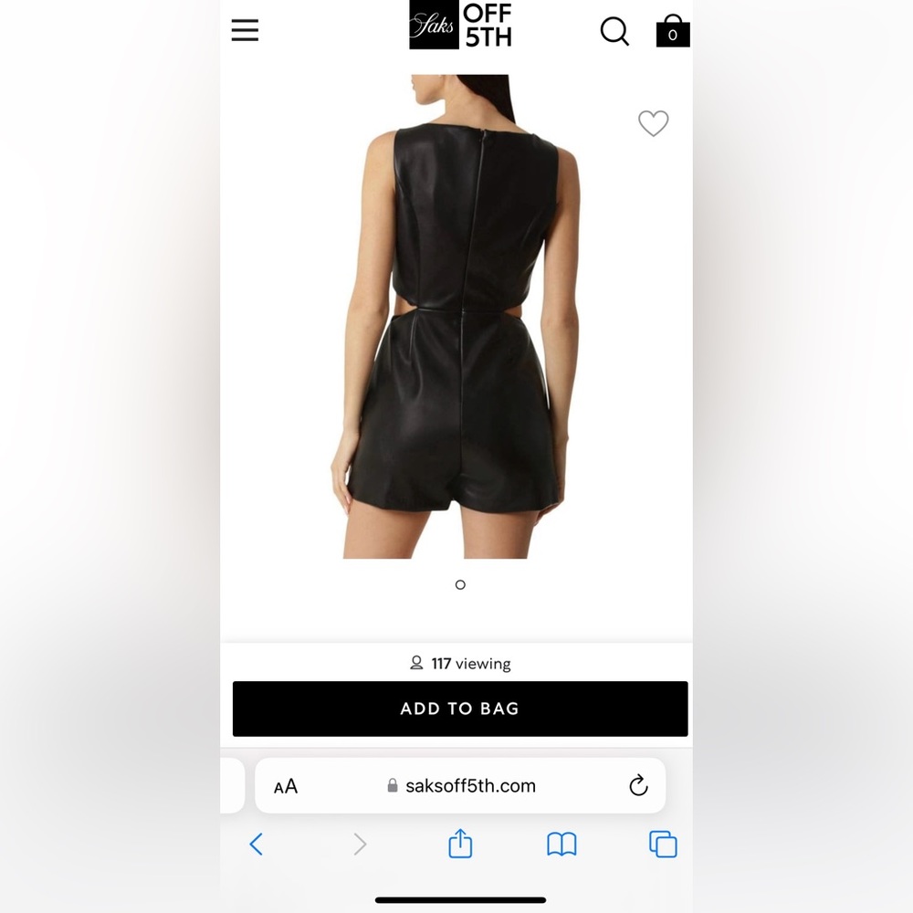 Avec Les Filles Cutout Romper size small - Picture 3 of 7